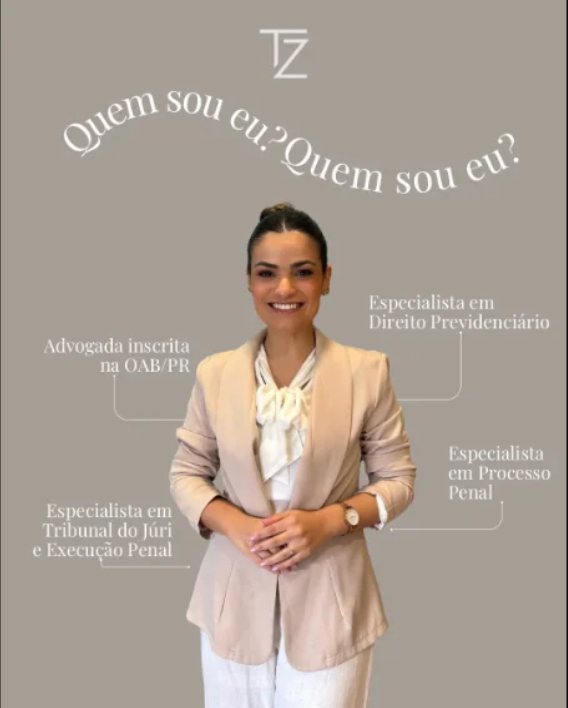 Publicação: quem sou eu — advogada inscrita na OAB/PR, especialista em Direito Previdenciário